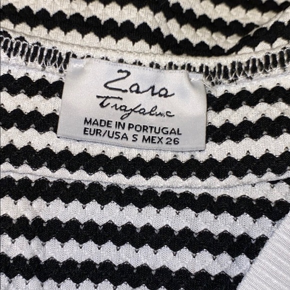 Zara white black print  tank Top - Picture 5 of 13